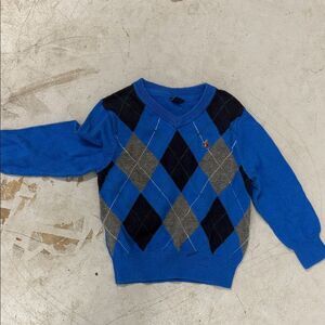 Blue Argyle Sweater BABY GAP Plaid Toddler Boys Sweater 18-24 Months WORN ONCE